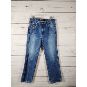 Wrangler 36 Slim Fit Flame‎ Resistant Men's Blue Mid Rise Straight Jeans Size 31
